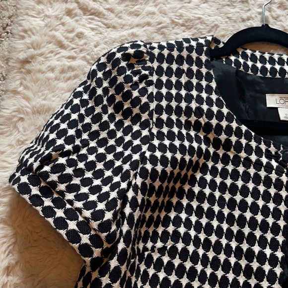 NWOT Ann Taylor Loft Cropped Houndstooth Jacket - Picture 3 of 16